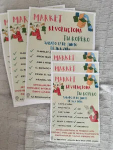 Imágen folleto evento Market solidario cooperación Espacio El Nuestro